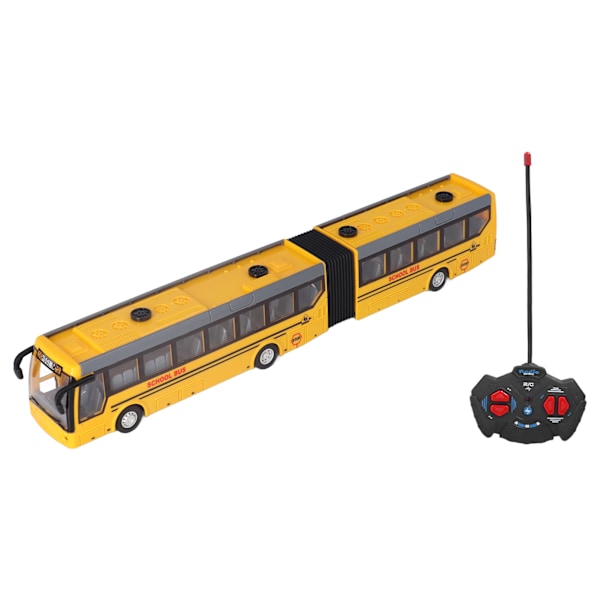 1:48 Skala RC Skolbuss Gå Framåt Bakåt Sväng Vänster Höger Fjärrkontroll Buss för barn Gul