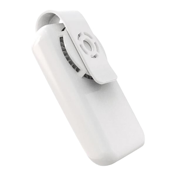 Personlig bärbar luftfläkt USB portabel andningsbar hälsoskyddsklämma fläkt White