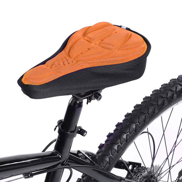 Ultralätt 3D mountainbike landsvägscykel Andas mjuk säte sadelöverdrag (orange)