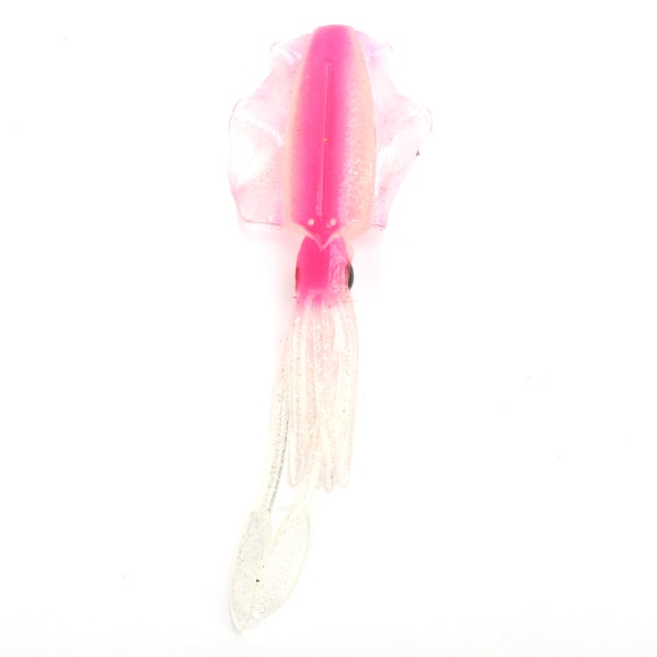 Lysende UV blekksprut fiske lokke blæksprutte myk agn fiske lokke silikon wobbler agn takle lysende rosa