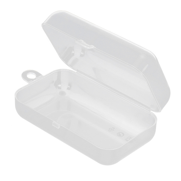 Transparent ansikts Jawline Trainer Box förvaringsväska Behållare för Jawline träningsboll L 13 x 8 x 5 cm / 5,1 x 3,1 x 2in