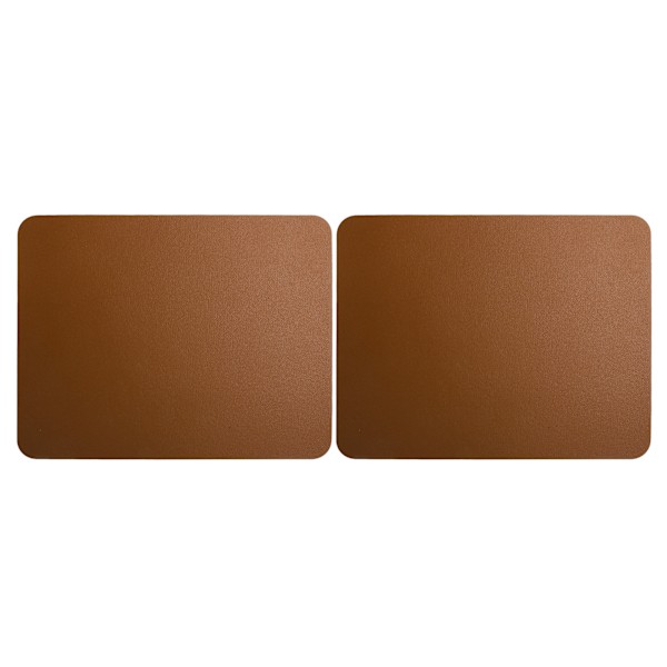2 st Dubbelsidig Musmatta Enfärgad Vattentät PVC Läder Matta för Kontor Hem Dator PC (Brun Silver)