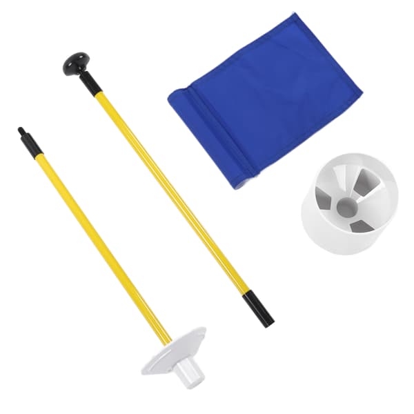 Training Golf Hole Pole Cup Flagstick Removable 2-Section Golf Putting Green Flagstick Blue