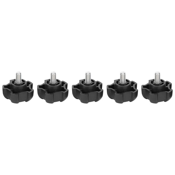 5pcs Adjustable Knob Bolt Plastic Five-Star Head Hand Twist Screw Clamping Handle M6 10mm
