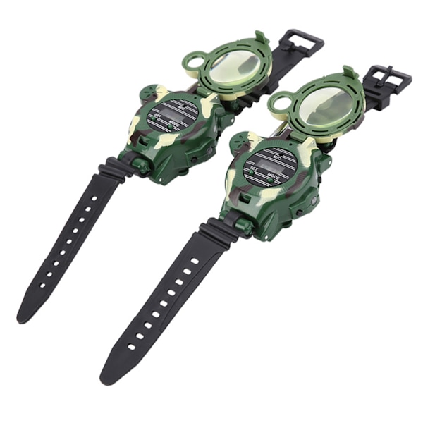 2 st Barnsimulering Militärklocka Walkie Talkies Utomhusleksakspresent