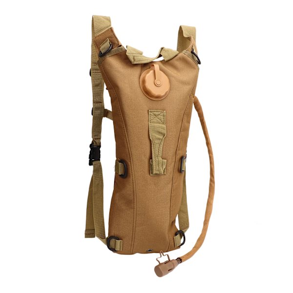 Hydration Ryggsäck Pack Vattentät Oxford Duk Lätt Hands Free 3L Water Bag Ryggsäck för utomhuslöpning Cykling Khaki