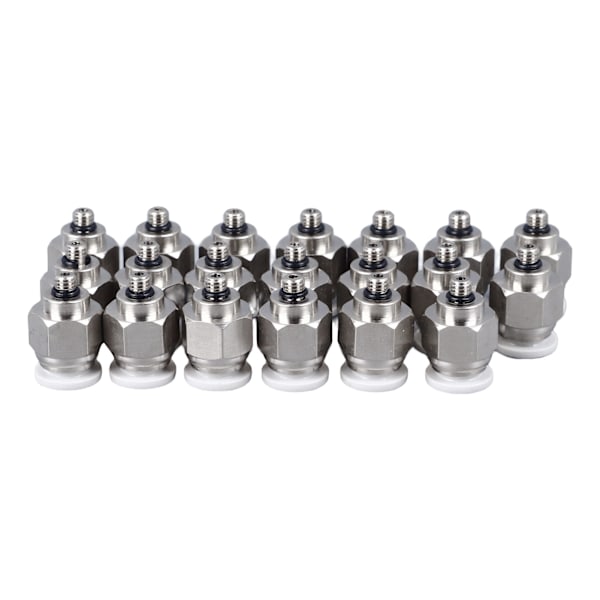 20 stk Pneumatisk lige tryk hurtigkoblingskobling Rørfittings Push To Connect Fittings