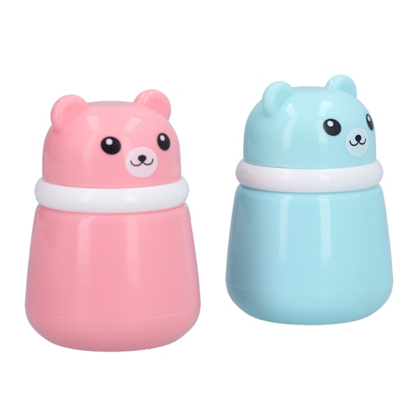 2 st Cartoon Bear Powder Puff Box tom efter bad Puff Box Body Powder Container för Hem TravelCartoon Bear