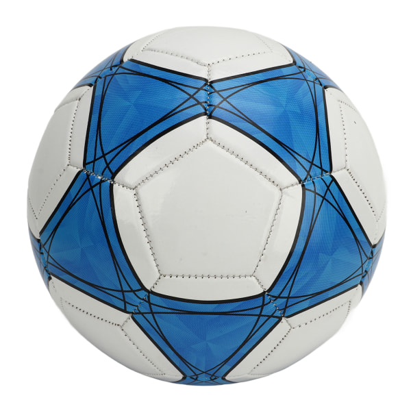Fotball Blå og Hvit Farge Tykk Størrelse 5 Barn Treningsfotball for Ractice Spill Undersøkelse