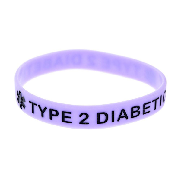 5 stk TYPE 2 DIABETISK Silikon Armbånd Bløde Armbånd til Daglig Påmindelse