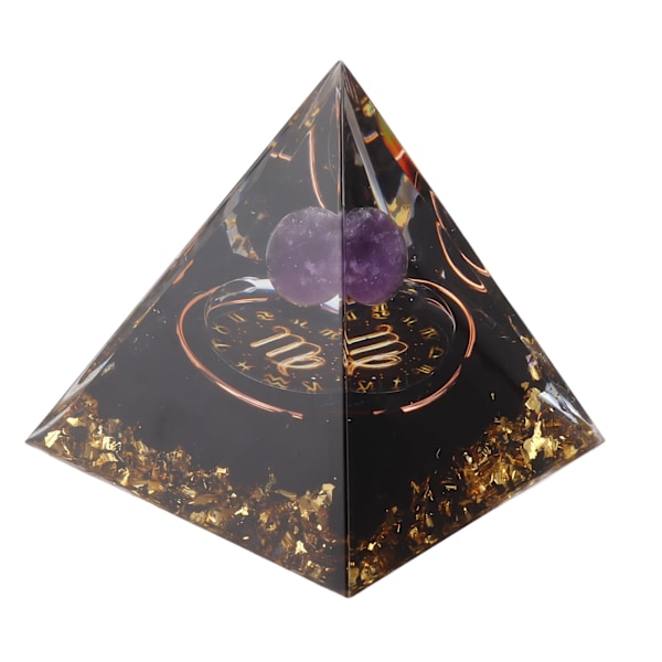 5 cm Orgonitpyramid för positiv energiläkning Kristallpyramidmeditation Orgonitpyramider Chakra Zodiac Energy Generator Jungfrun