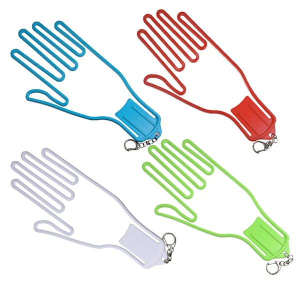 1 st handskehållare med nyckelring i plast handskar rack torktumlare galge sträckare