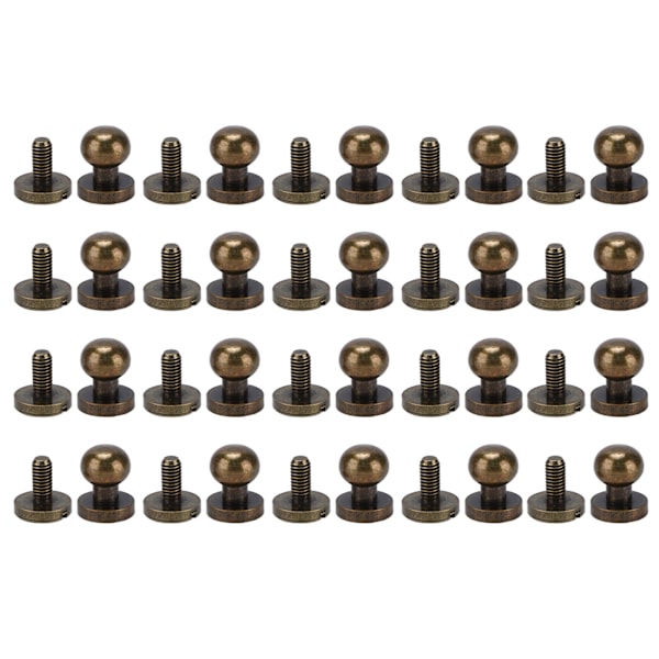 20 set Mässingsnitar Brons Slitstyrka Bagage Hårdvara Tillbehör för Handväskor Skor Kläder 7x6mm
