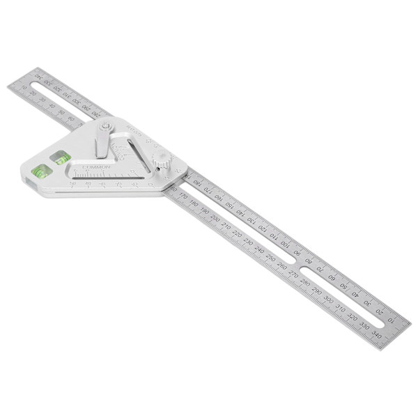 Flexibel Silver Triangel Linjal med Vattenpass