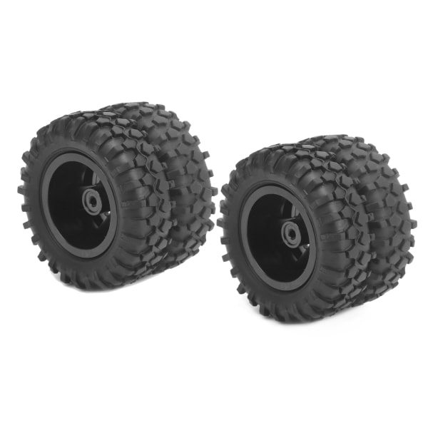 2st RC bakre dubbeldäck hjul däck 55 mm dia passform för WPL D12 1/10 fjärrkontroll lastbil svart