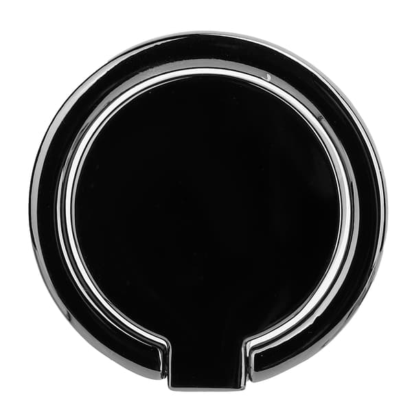 360° roterende metal fingergreb telefonholder til magnetisk bilmontering - blank sort