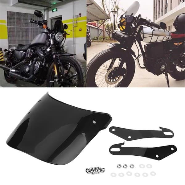 Motorcycle 5-7in Headlight Retro Windshield Wind Deflector Fits for HONDA