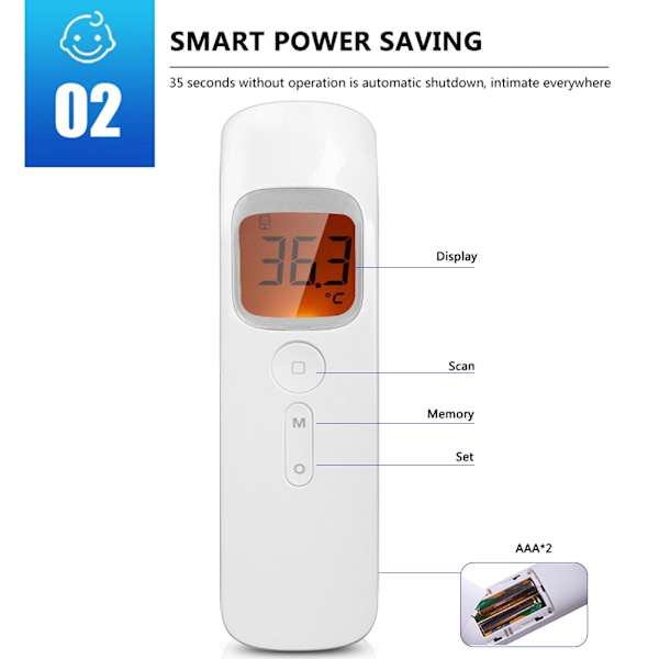 Baby infraröd digital termometer Kroppstemperaturmätare för hemmätverktyg
