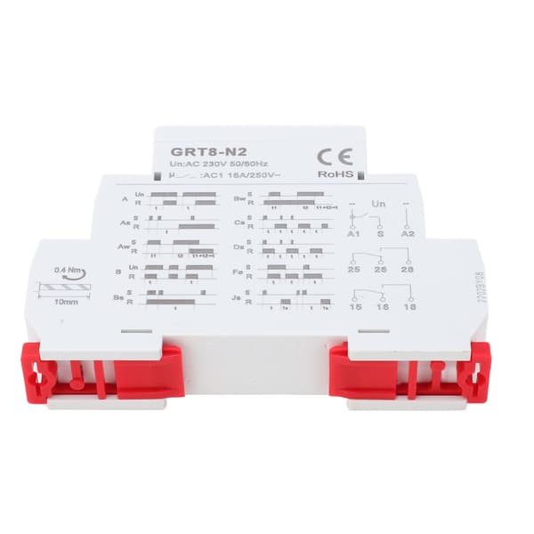 Multifunction Time Relay Flame Retardant Housing LED Indicator Light Electronic Repeating Relay AC 230V