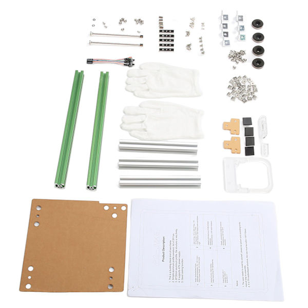 ITX Computer Open Case Beslag God Varmeafledning Split Hardware Struktur Aluminiumlegering DIY Bar Ram til Hjem Grøn Sølv