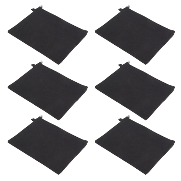 10 st Canvas Kosmetikväska med Svart Snodd Bärbar Mångsidig Tom DIY Hantverksväska för Rese Sminkväska Svart