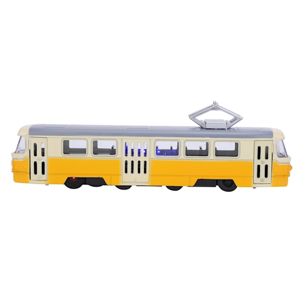 1:90 Lastuauto Vetoauto Leikkiauto Lapsille Metalli Simulointi Automalli Koristelu Ääni- ja Valoefekteillä (Keltainen)
