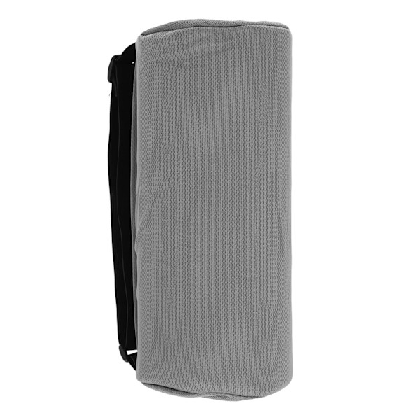 Lumbar Roll Pillow Multifunctional Memory Foam Back Roll Waist Support Cylinder Pillow with Adjustable Strap Grey