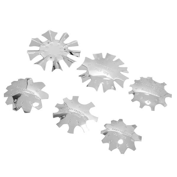 6 stk Nail Art Kantklipper Negleforms Clipper Styling Negleskabeloner Værktøj