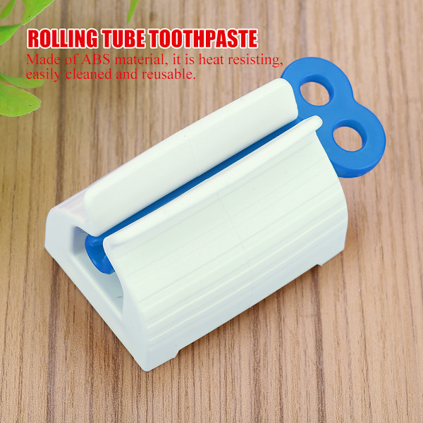 Rolling Tube Tandkräm Squeezer Tandkrämer Dispenserhållare för badrum (blå)