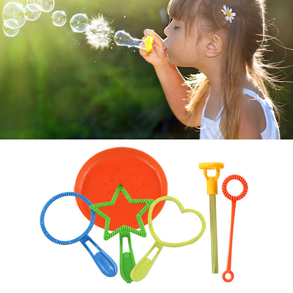 6 stk/sæt Tilfældig farve Børn Bubble Wand Tool Bubble Maker Koncentrat Stick Blæser Udendørs Blæsende Bubble Tool Sjove legetøj Gaver