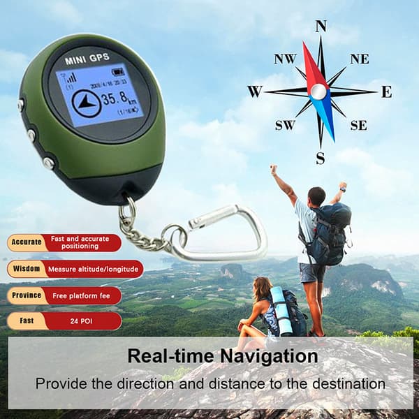 Hög precision satellit mini handhållen GPS-koordinatkompass[LD]