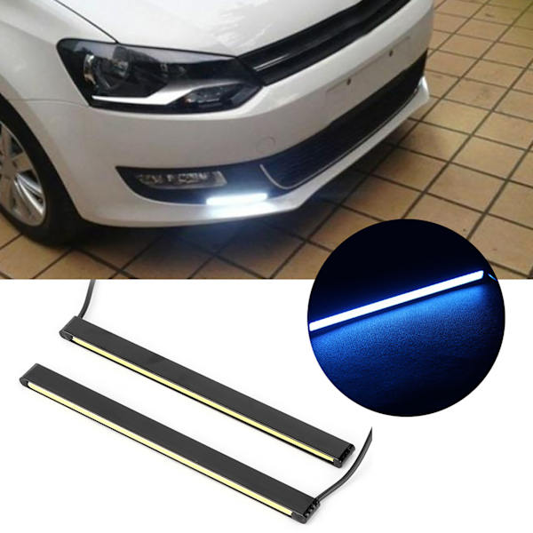 Vandafast COB Dagkørelys Høj Lysstyrke LED DRL Bil Modificeringslampe 16CM Isblå