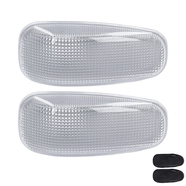2 stk sideblinklyslinser med pakninger for DODGE SPRINTER 2500 3500 2003-2006 Hvit