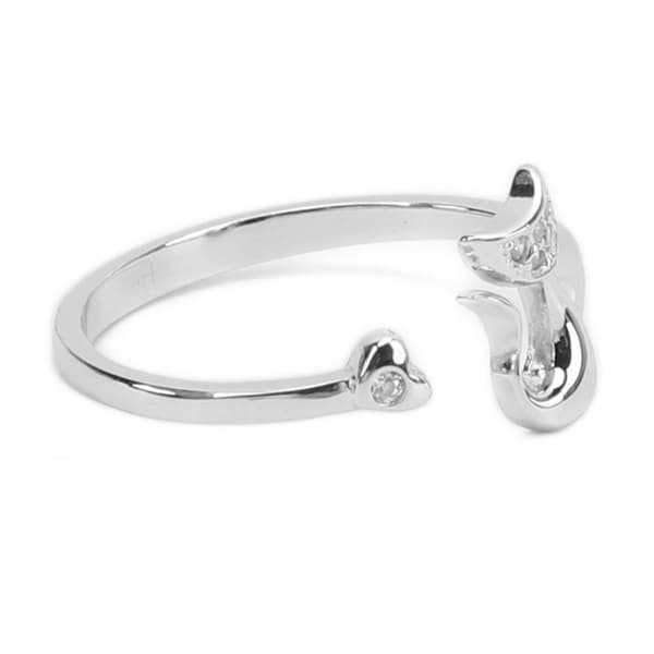 Open Ring Cat Shape Adjustable Light Cute, Trendy Women's Ring for Daily Party