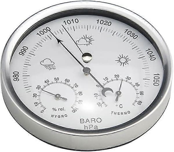 Værstasjon Analog Barometer Med Termometer Hygrometer Lufttrykksmålinger Enkelhet Og Lett Å Lese