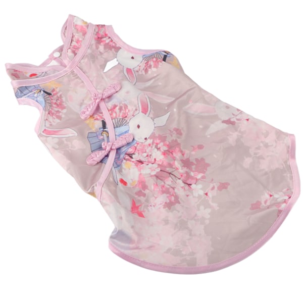 Small Pet Cheongsam Klänning Klassisk liten Pet Kinesisk stil kjol för kaniner Chinchillas PuppyXL