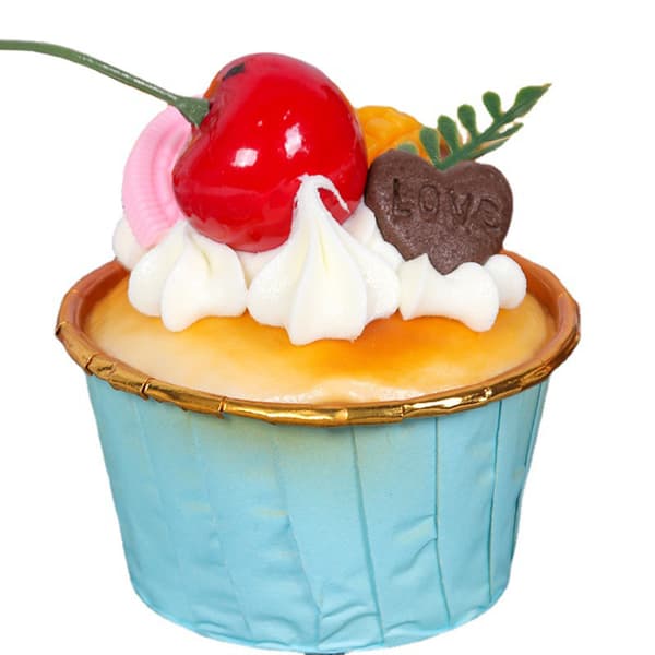 6pcs Artificial Fake Cupcakes Decorative Simulation Muffin Model for Display Kitchen Decoration Photography Props