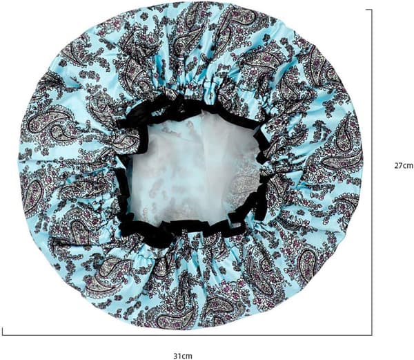 3-pack dubbla lager duschmössa vattentät elastisk badmössa Kompatibel med kvinnor dusch spa salong Multicolor