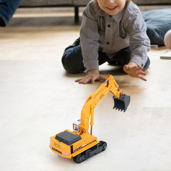 1:87 Simuleringsgrävmaskin med rullbar bandlegering Engineering Bilmodell Barngåva