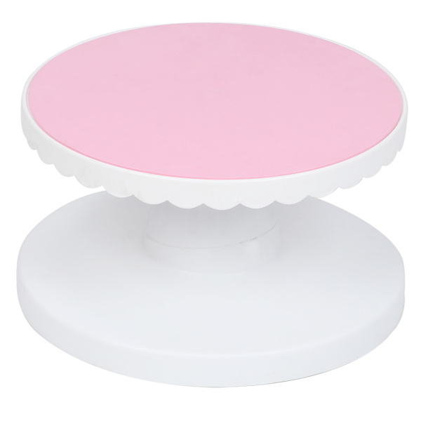 Kakkujalusta Kääntyvä Alusta Pyörivä Pohja Liukumaton Kakun Koristelualusta DIY Keittiön Leivontavälineet (Pyörivän Alustan Halkaisija 23 cm)