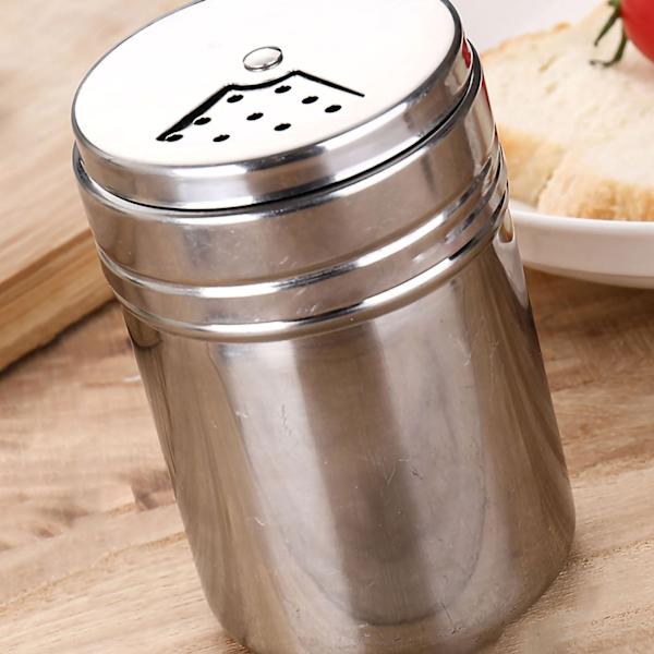 Krydderkrukker i rustfrit stål 410 Ensartet dispensering af rustfrit stål med fortykket bund krydderkrukker til salt sukker krydderi Store