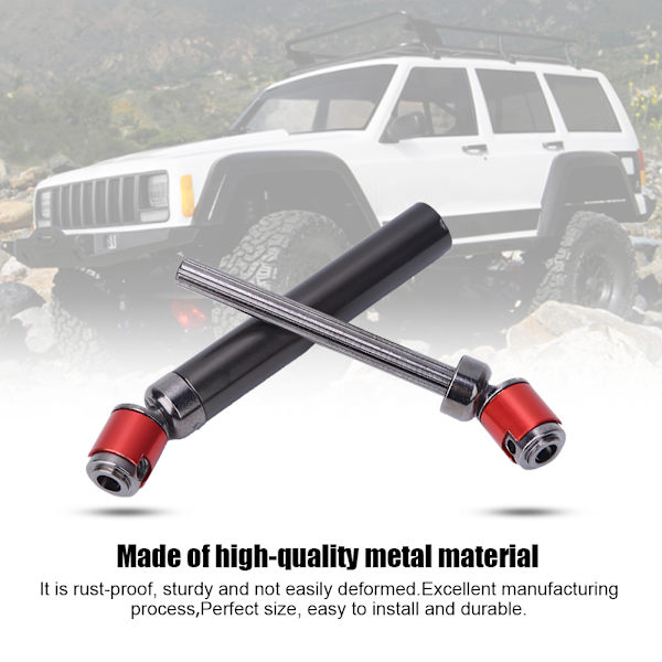 2 stk rustbeskyttet metalldrivaksel passer for Axial Scx/Phantom GMADE 4WD Series RC Crawler Car 110-150mm