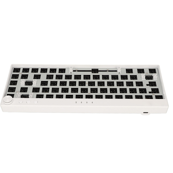 Gör-det-själv-mekaniskt tangentbordssats 68 nycklar RGB Ergonomic Switch Hot Swap Stark ABS Custom Gaming Tangentbord Vit