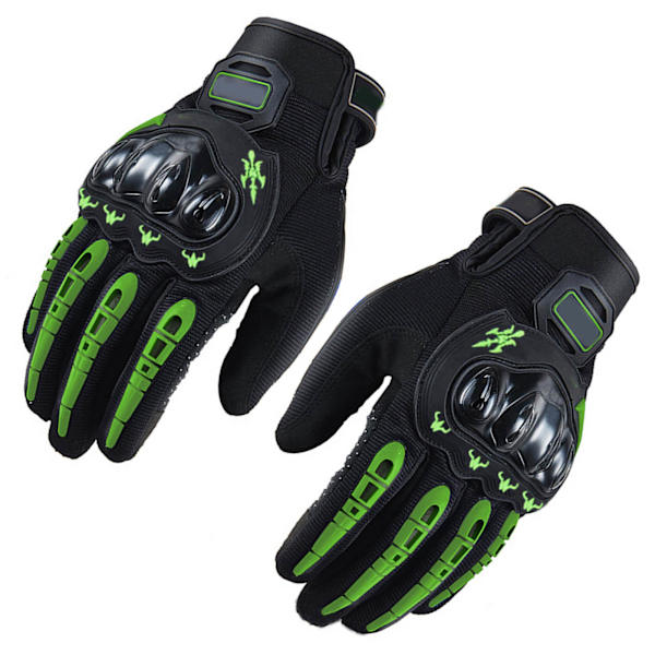 Full Finger Touch Screen Motorcykel Handskar Andas Touchscreen Handskar med Full Hand Green