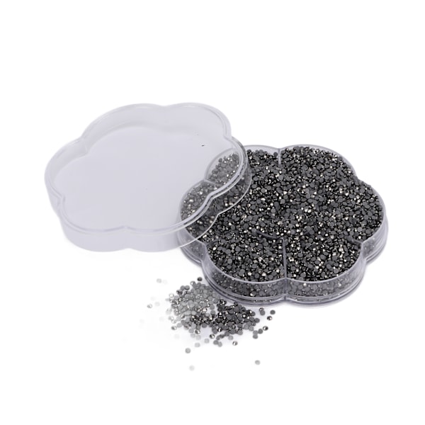 Strass Stenar Hårda Glänsande DIY Glas Dekorativa Nagel Runda Stenar för Smycken Väskor Hantverk S601 Grå