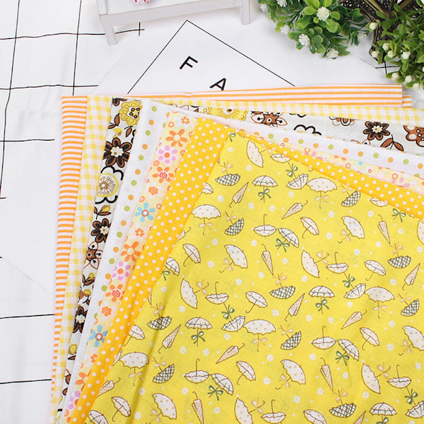 7 st/set 100% bomull Batiks sömnadsduk för DIY plånbok Kuddfodral (L)