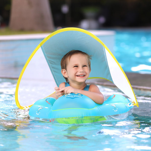 YIDOMDE Schwimmring Baby Schwimmtrainer mit abnehmbarem Sonnendach
