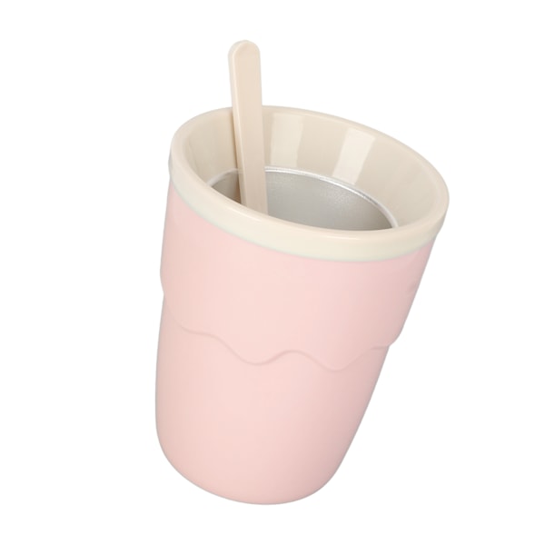 Slushie Mugg 200ml Enkel Användning Tålig PP Aluminium Lätt Bärbar Storlek Pressmugg för Familj Resor Camping Rosa