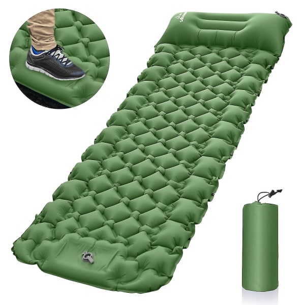 Självuppblåsande liggunderlag för camping Ultralätta liggunderlag med vattentät green