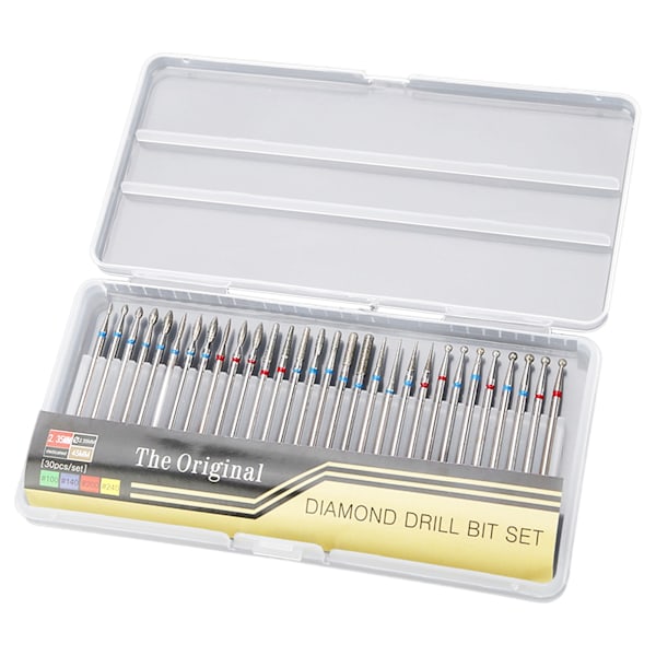 30 st/set Diamantborr Nagelbits Nagelband Död hud Rengöring för nagelfilar Manikyrverktyg
